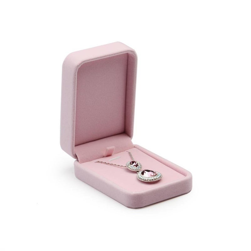 Oirlv Luxurious Velvet Necklace Storage Box Pendant Gift Case Jewelry Display Box for Anniversary Propose Christmas - Image 1